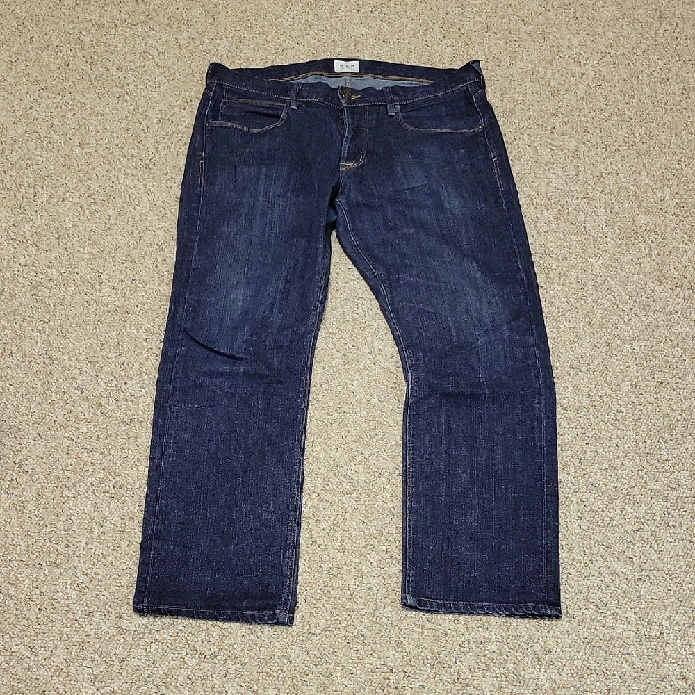 Hudson Button Fly Relaxed blue Jeans men's Sz 34 X 30. Dark Wash